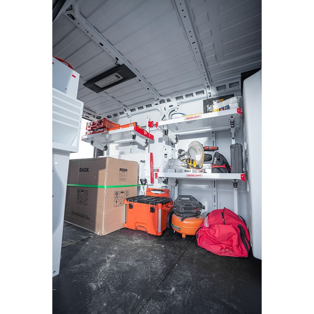 Weather Guard Cargo Area Liner, Black, Flat Edges, Rubber with Aluminum Red Sills, Non-Skid, Complete Cargo Area – RFFT48E-5-01