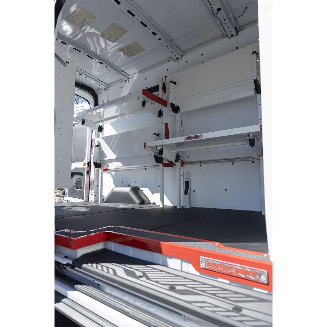 Weather Guard Cargo Area Liner, Black, Flat Edges, Rubber with Aluminum Red Sills, Non-Skid, Complete Cargo Area – RFGE55-5-01