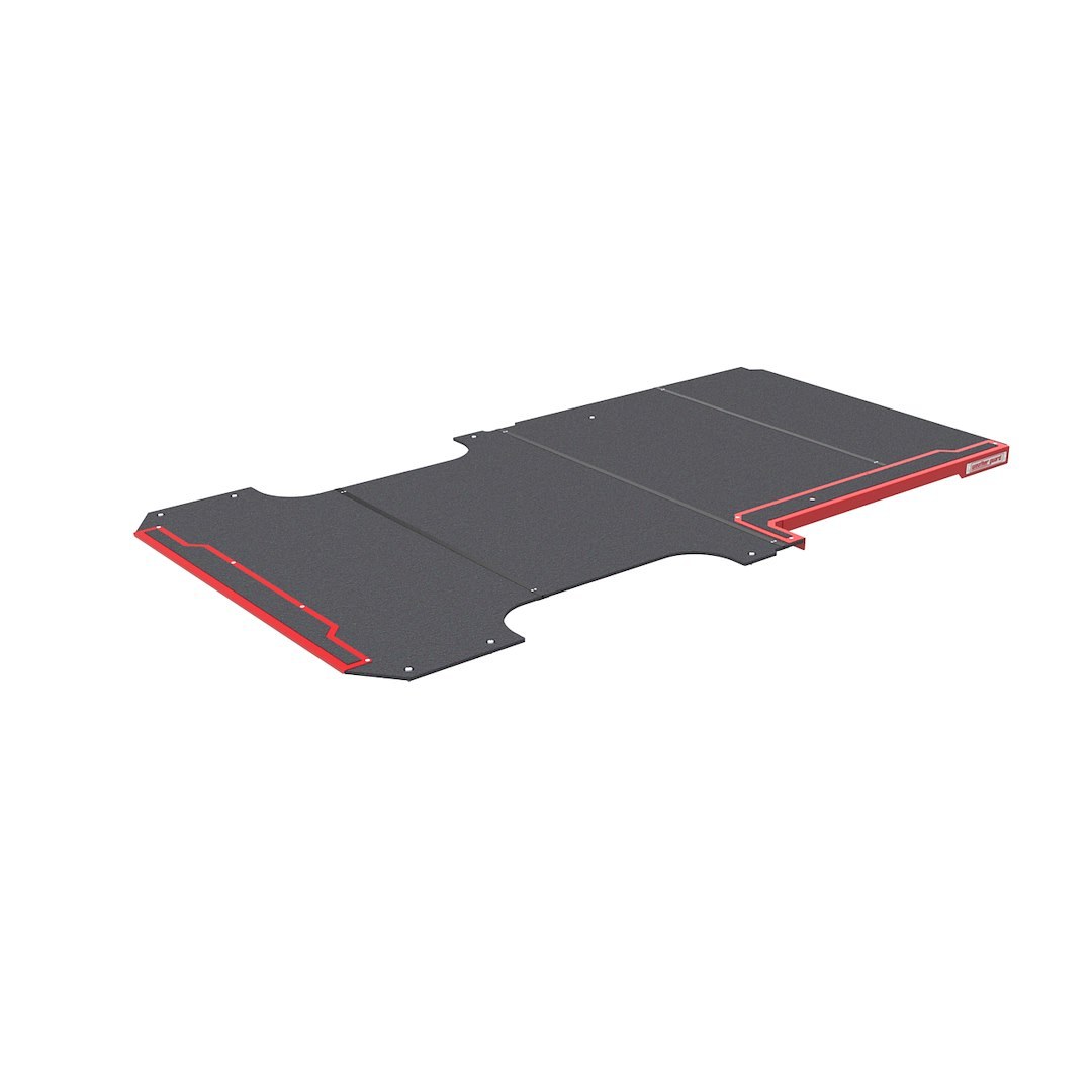 Weather Guard Cargo Area Liner, Black, Flat Edges, Rubber with Aluminum Red Sills, Non-Skid, Complete Cargo Area – RFMS44-5-01