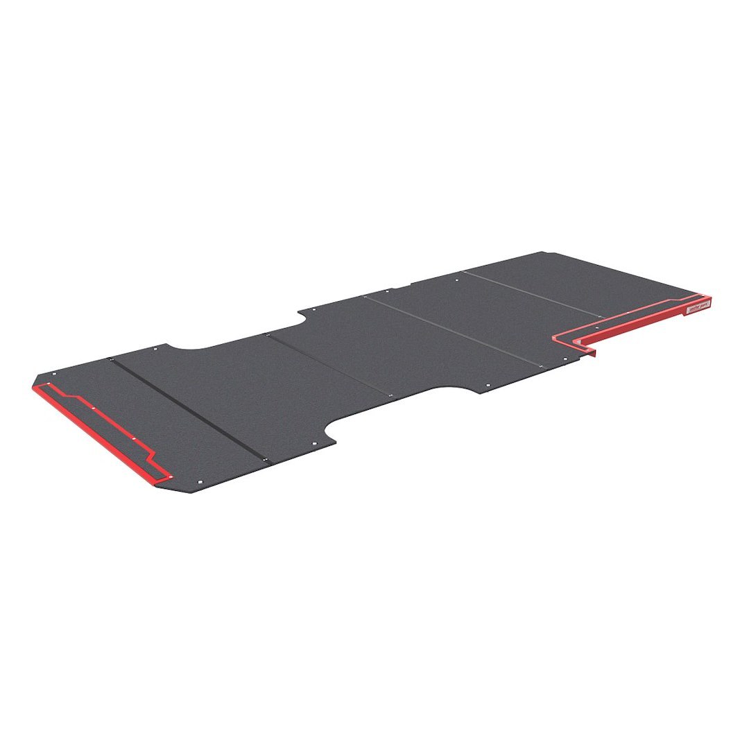 Weather Guard Cargo Area Liner, Black, Flat Edges, Rubber with Aluminum Red Sills, Non-Skid, Complete Cargo Area – RFMS70-5-01