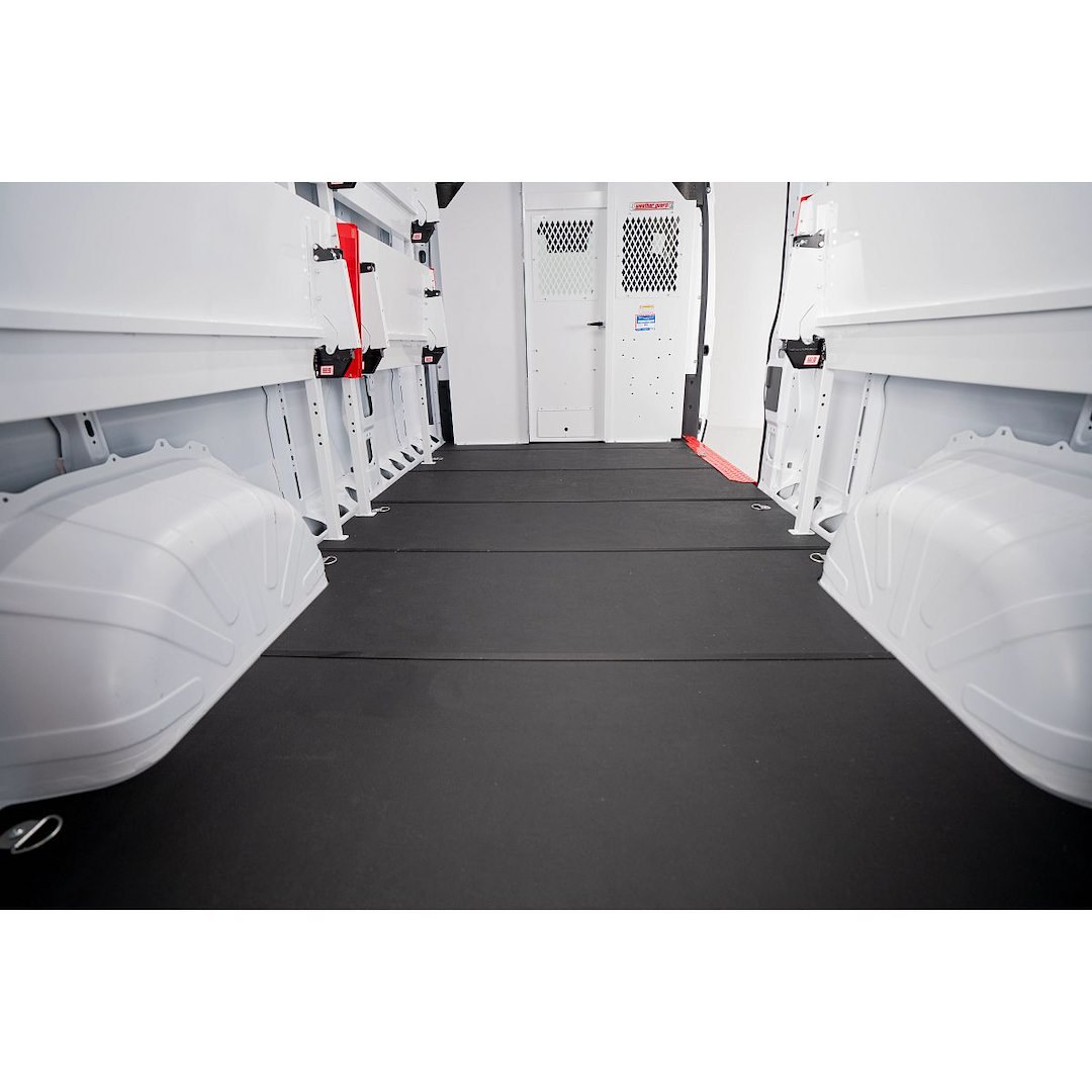 Weather Guard Cargo Area Liner, Black, Flat Edges, Rubber with Aluminum Red Sills, Non-Skid, Complete Cargo Area – RFMS70E-5-01