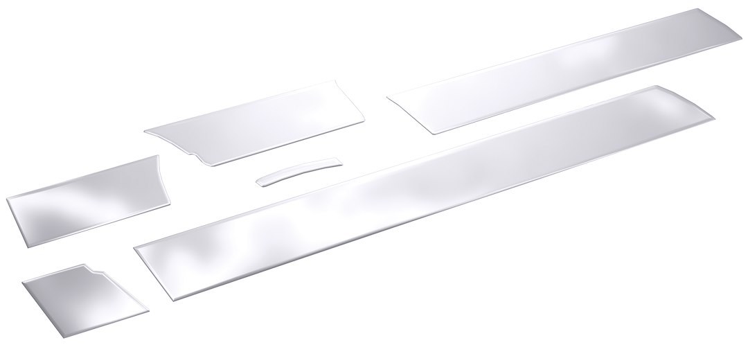 Wilmore Rocker Panel Molding, 12 Piece, Stainless Steel, 5-1/2 Inch Height – 751306-F