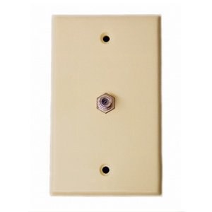 Winegard Receptacle, Indoor Use Only, 75 Ohm Coaxial Cable Satellite Input, Single Receptacle, Ivory, Plastic – OT-8700