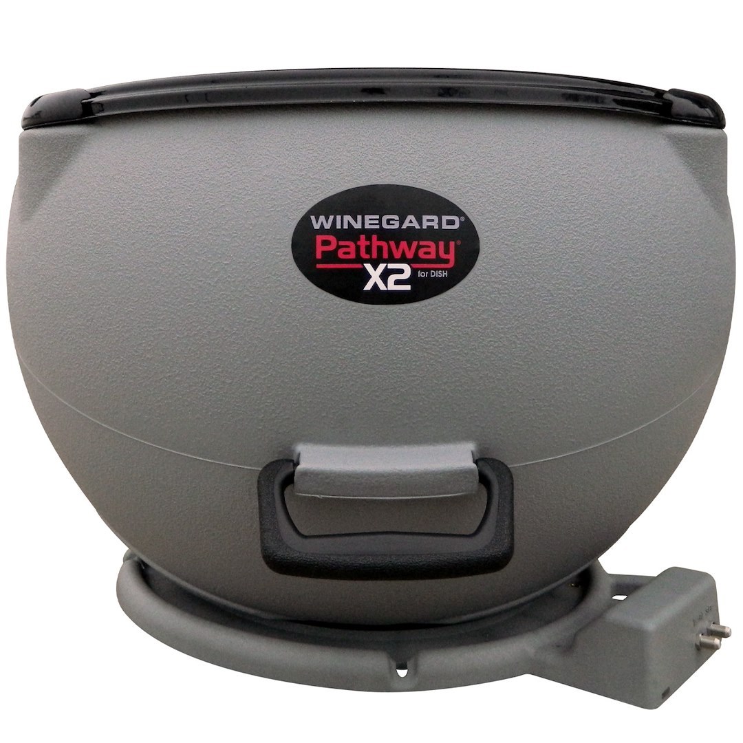 Winegard Satellite TV Antenna, Pathway X2, Optimized for Dish ® Service, Portable, Automatic, Stationary Viewing, HD Compatible – PA6002R