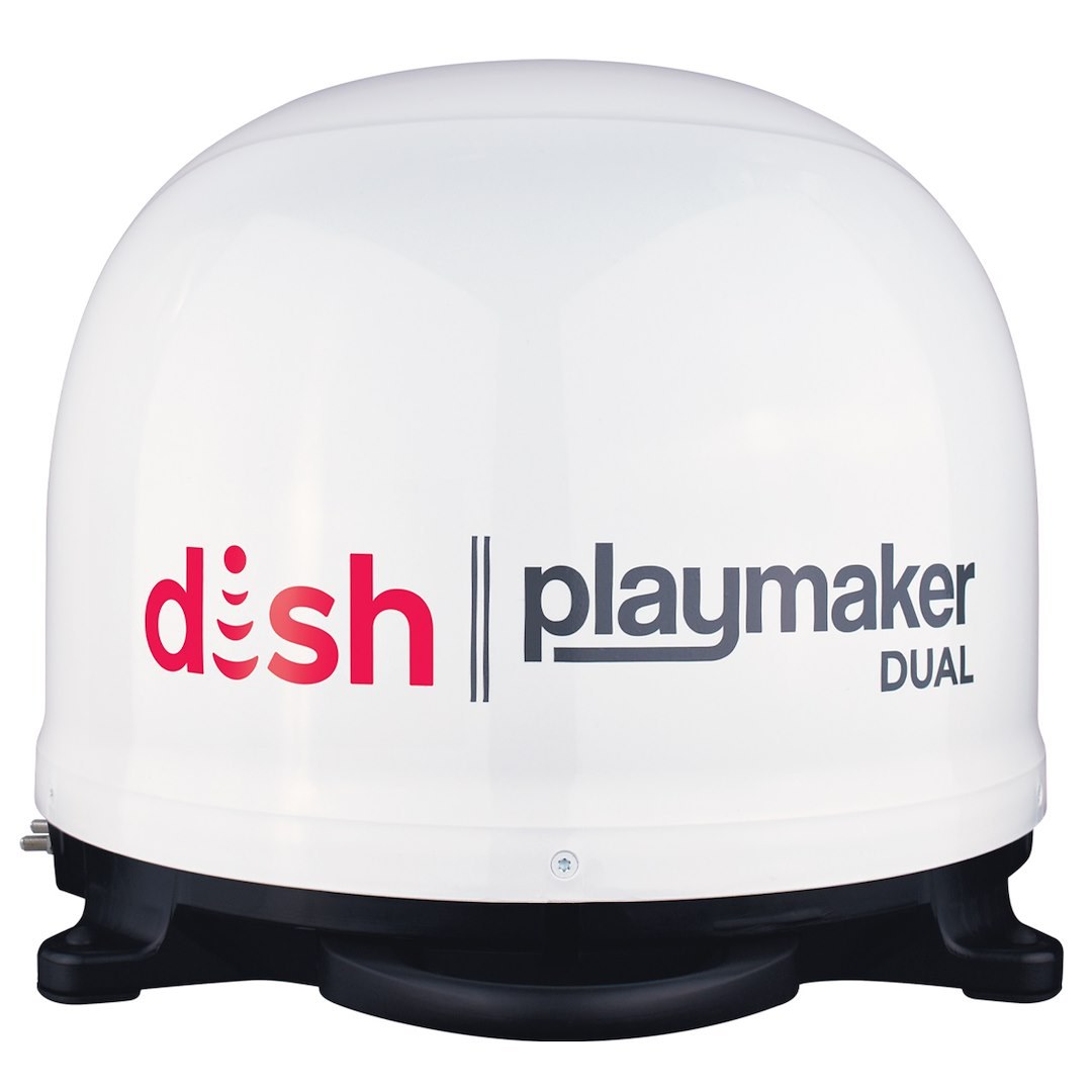 Winegard Satellite TV Antenna, Playmaker Dual ™, Optimized for Dish Service, Portable, Stationary Viewing, HD Compatible – PL-8000