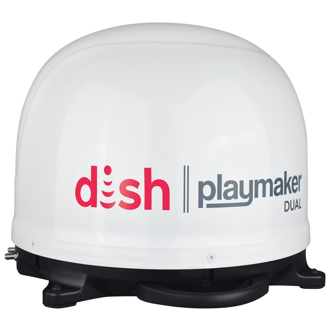 Winegard Satellite TV Antenna, Playmaker Dual ™, Optimized for Dish Service, Portable, Stationary Viewing, HD Compatible – PL-8000