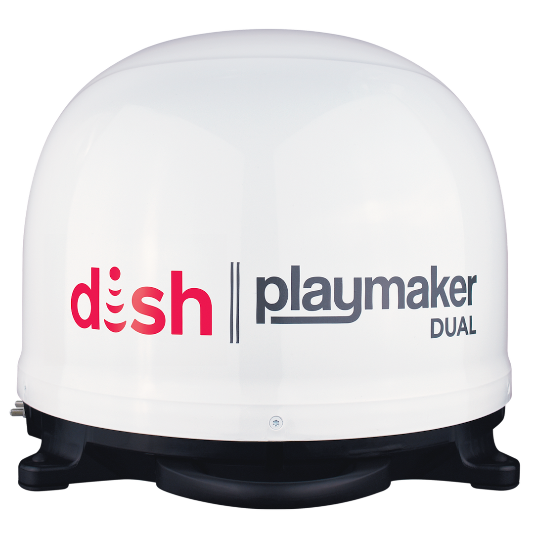Winegard Satellite TV Antenna, Playmaker Dual ™, Optimized for Dish Service, Portable, Stationary Viewing, HD Compatible – PL8000R