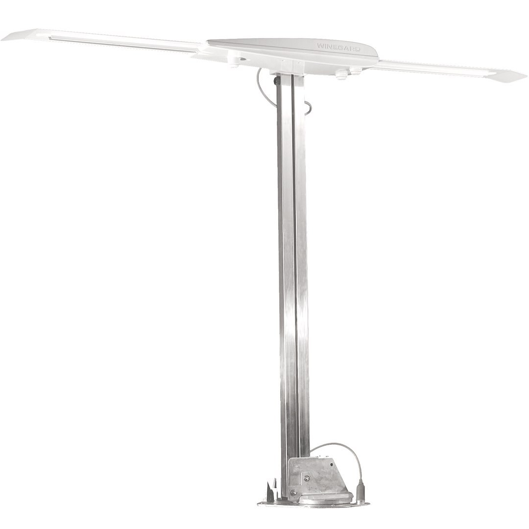 Winegard Broadcast TV Antenna, Sensar ®, Sensar ® III, Permanent Roof Mount, Multi-Directional, Receives VHF/ UHF Signals, Amplified, White – RV-3095
