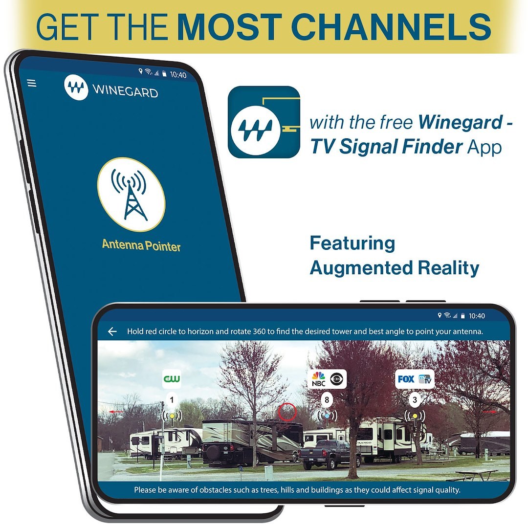 Winegard Broadcast TV Antenna, Rayzar Z1, Permanent Roof Mount, Multi-Directional, Receives VHF/ UHF HD Signals – RZ-6035