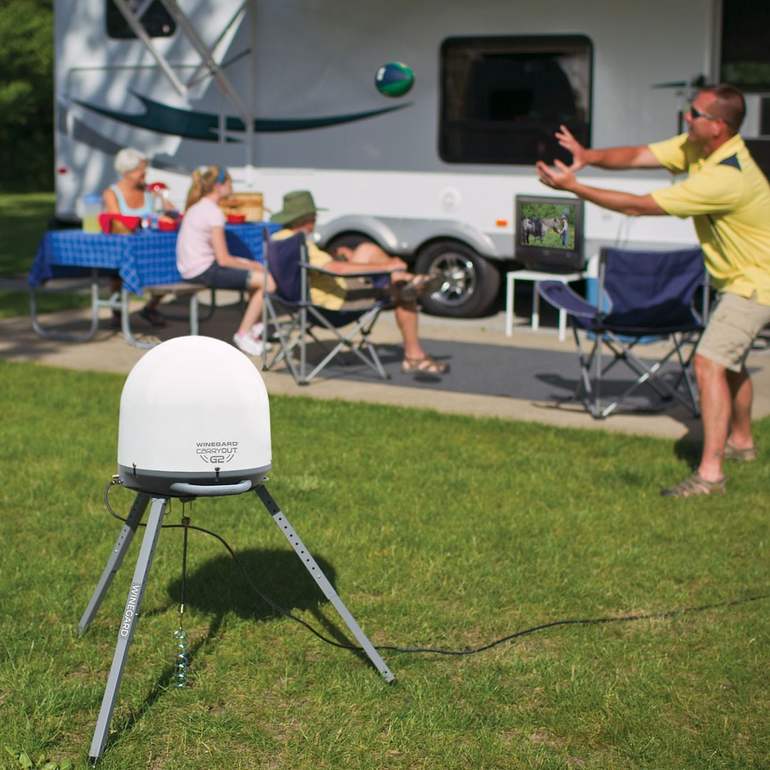 Winegard Satellite TV Antenna Mount, Carryout ™, For Winegard Carryout ® Satellite Antennas, Tri-Pod Mount – TR-1518