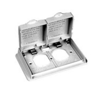 Winegard Receptacle Cover, For Standard 120 Volt AC Duplex Receptacle or Most Other Outlets IN This Format, Dual Receptacle, Ivory, Plastic – WB-1110