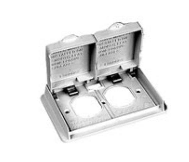 Winegard Receptacle Cover, For Standard 120 Volt AC Duplex Receptacle or Most Other Outlets IN This Format, Dual Receptacle, Ivory, Plastic – WB-1110