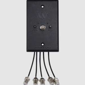 Winegard Wall Plate Power Supply, 12 Volt, Non-Amplified, With Internal Splitter/ Receptacle, Black, Plastic, Single – WP2-100