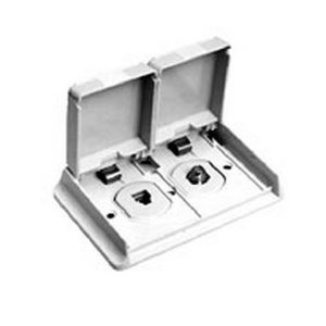 Winegard Receptacle, Outdoor Use, One F-Jack and One Modular Telephone Plug, Single Receptacle, White, Plastic, Receptacle and Cover – WT-1120