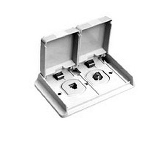 Winegard Receptacle, Outdoor Use, One F-Jack and One Modular Telephone Plug, Single Receptacle, White, Plastic, Receptacle and Cover – WT-1120