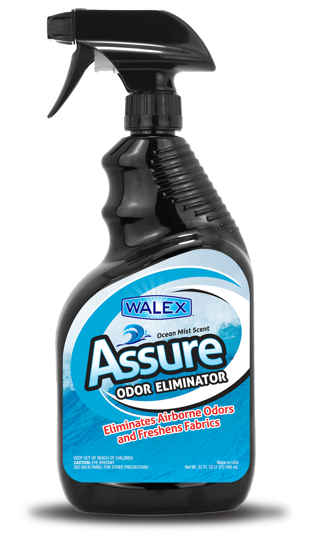 Walex Air Freshener, Assure ™, Spray Bottle, 32 Ounce, Ocean Mist Scent, Free Standing, Single – ASSURE32OM