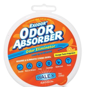 Walex Odor Absorber, Exodor, Free Standing Tub, Gel Infused with Charcoal Layer, Orange Twist, Lasts Upto 60 Days, Biodegradable – ABSORBRETOT