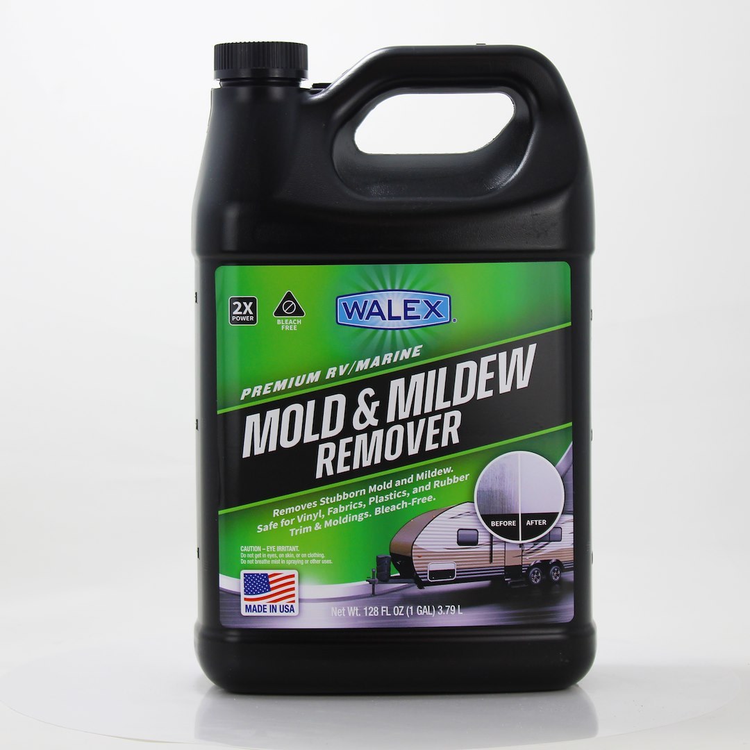 Walex Mildew Stain Remover, Use to Clean and Remove Mold and Mildew from Vinyl/ Fabrics/ Plastics/ Rubber Trim/ Molding, 1 Gallon Jug – WALMM1G