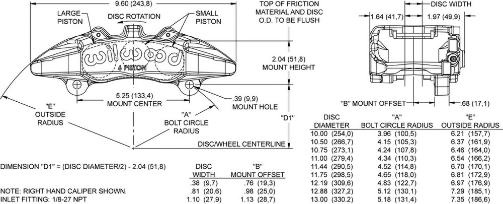 Wilwood Brake Caliper, Dynapro, Left Side Lug Mount, Four 5.06 Inch Stainless Piston Caliper, Without Brake Pads – 120-13429