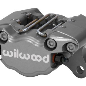 Wilwood Brake Caliper, Dynapro, Lug Mount, Dual 1.38 Inch Piston Caliper, Without Brake Pads, Type III Hard Anodized, Gray, Aluminum – 120-9689