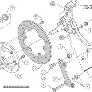 Wilwood Brake Kit, Forged Dynalite, Drag Race Use Only/ -0.12 Offset, With BP-10 Metallic Brake Pads, 4 Piston – 140-1017-BD