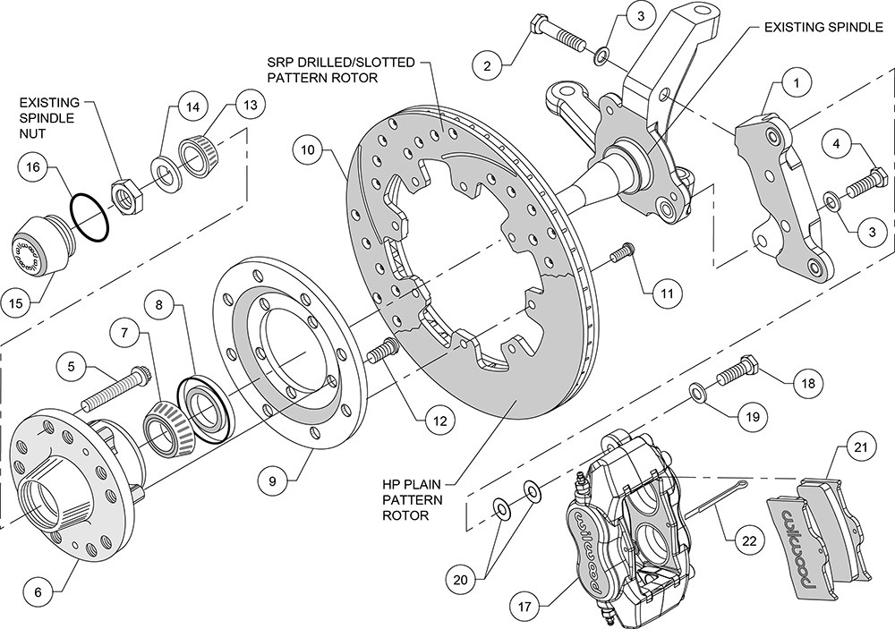 Wilwood Brake Conversion Kit, Forged Dynalite Big Brake, Performance Upgrade – 140-10440-BD