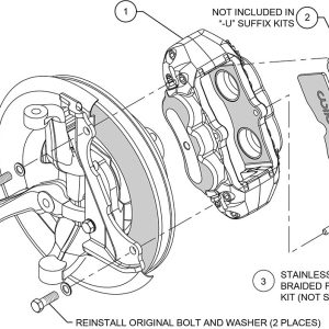 Wilwood Brake Caliper, D8-4, Lug Mount, Four Piston, With D8 BP-10 Metallic Brake Pads, Use with 11.75 Inch X 1.25 Inch Rotors – 140-10789