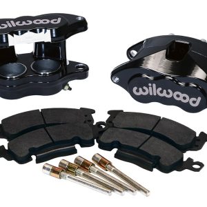 Wilwood Brake Caliper, Floating Mount, Dual Piston Caliper/ One 2 Inch and One 1 Inch, With BP-10 Metallic Brake Pads, Powder Coated – 140-11291-BK