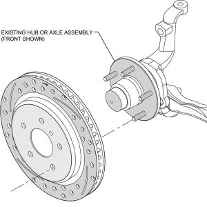 Wilwood Brake Rotor, Promatrix, Drilled and Slotted, One Piece Design, Wheel Bolt Pattern 5 X 4.75 Inches/120.65 Millimeters – 140-11727-D