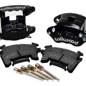 Wilwood Brake Caliper, Floating Mount, Dual 1.62 Inch Piston Caliper, With BP-10 Metallic Brake Pads, Powder Coated, Black, Aluminum – 140-12099-BK