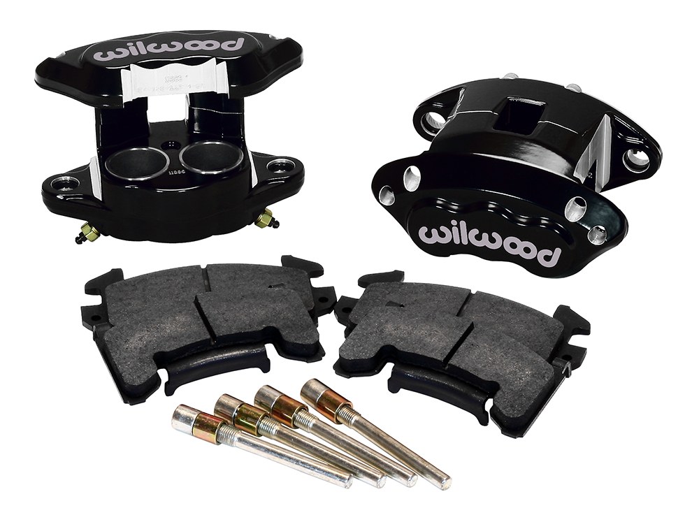 Wilwood Brake Caliper, Floating Mount, Dual 1.62 Inch Piston Caliper, With BP-10 Metallic Brake Pads, Powder Coated, Black, Aluminum – 140-12099-BK