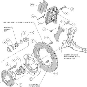 Wilwood Brake Conversion Kit, Forged Dynalite Big Brake, Performance Upgrade – 140-12297-D