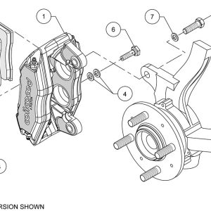 Wilwood Brake Caliper, Lug Mount, Four 1.62 Inch Piston Caliper, With BP-10 Metallic Brake Pads, Powder Coated, Red, Aluminum – 140-13029-R