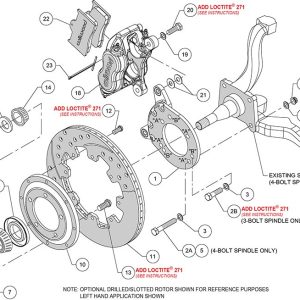 Wilwood Brake Conversion Kit, Forged Dynalite Big Brake, Performance Upgrade, + 0.09 Offset to Track Width – 140-13344-D