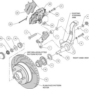 Wilwood Brake Kit, Classic Series, 11.30 Inch Diameter Plain Face Rotor, 1-Piece, With Type III Ano 4 Piston Calipers – 140-13653
