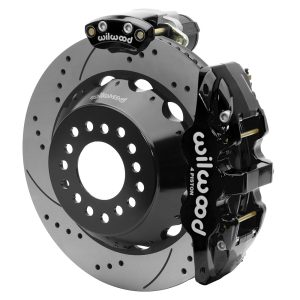 Wilwood Brake Kit, AERO4, For Use with Big Ford New Style Rear/ 2.50 Axle Offset, 14 Inch Diameter Drilled and Slotted Iron Rotor – 140-15846-D