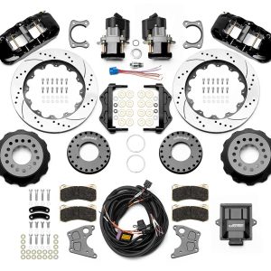 Wilwood Brake Kit, AERO4, For Use with Big Ford New Style Rear/ 2.50 Axle Offset, 14 Inch Diameter Drilled and Slotted Iron Rotor – 140-15846-D
