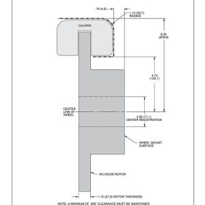 Wilwood Brake Kit, AERO4, For Use with Big Ford New Style Rear/ 2.50 Axle Offset, 14 Inch Diameter Drilled and Slotted Iron Rotor – 140-15846-D