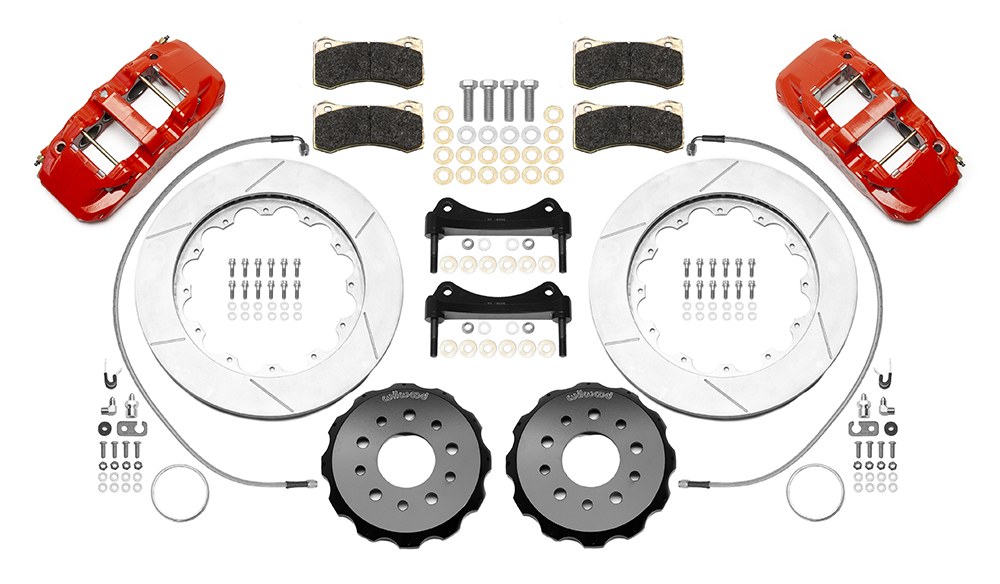 Wilwood Brake Kit, AERO6, Performance Upgrade, Plain Iron 14 Inch Diameter Slotted Rotor, With BP-10 or BP-20 Smart Pads – 140-15892-R