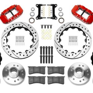 Wilwood Brake Kit, Superlite 6R Big Brake, With BP-10 Metallic Brake Pads, Red Powder Coated 6 Piston Calipers – 140-15949-DR