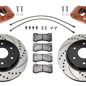 Wilwood Brake Kit, Aero6-DM, Without Brake Pads, 6-Piston Red Powder Coated Stainless Caliper – 140-16803-DR