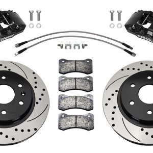 Wilwood Brake Kit, Aero6-DM, Without Brake Pads, 6-Piston Black Powder Coated Stainless Caliper – 140-16805-D