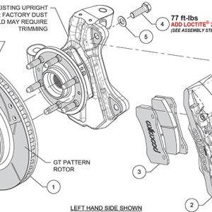Wilwood Brake Kit, Aero6-DM, Without Brake Pads, 6-Piston Black Powder Coated Stainless Caliper – 140-16805-D