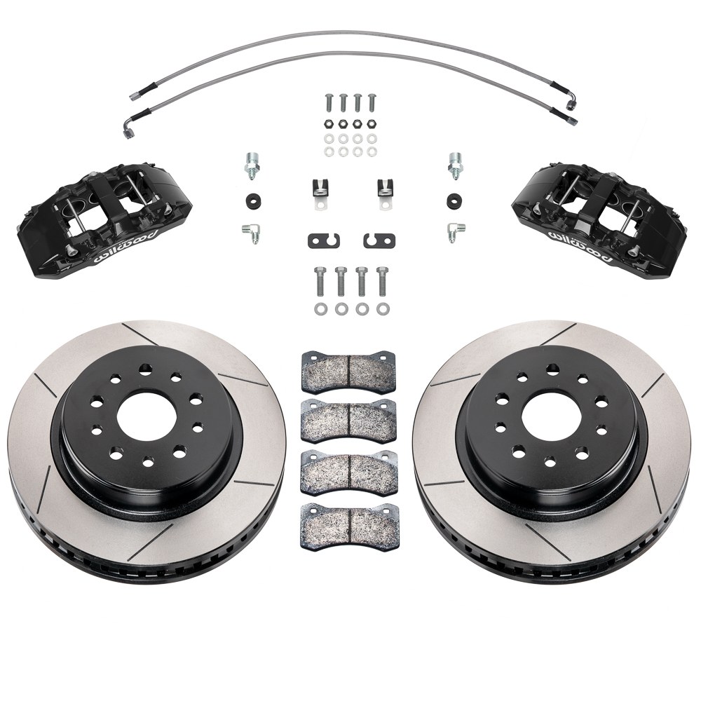 Wilwood Brake Kit, Aero6-DM, Bp-Q Ceramic Compound Brake Pad, 6-Piston Black Powder Coated Caliper – 140-17275