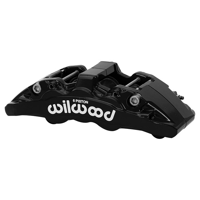 Wilwood Brake Kit, Aero6-DM, Powder Coated Black 6 Piston Calipers, 13.31 Inch Diameter Drilled and Slotted Rotor – 140-17511-D