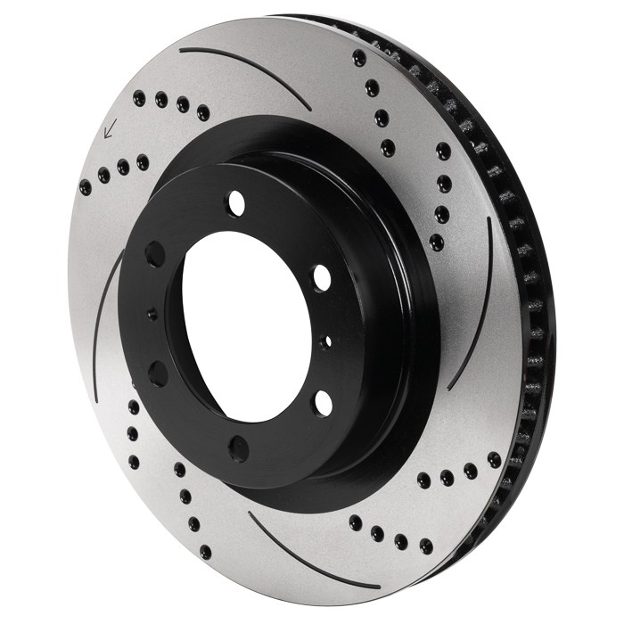 Wilwood Brake Kit, Aero6-DM, Powder Coated Red 6 Piston Calipers, 13.31 Inch Diameter Drilled and Slotted Rotor – 140-17511-DR