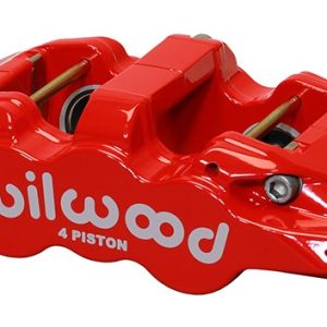 Wilwood Brake Kit, AERO4, For Use with 3.25 Axle Offset, With BP-10 Metallic Brake Pads, Red Powder Coated 4 Piston Calipers – 140-17673-DR