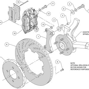 Wilwood Brake Conversion Kit, Forged Dynalite Big Brake, Performance Upgrade, With OEM 9.44 Inch Rotors – 140-6310-R