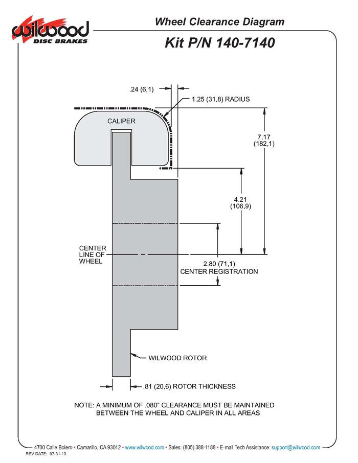 Wilwood Brake Conversion Kit, Forged Dynalite, Performance Upgrade – 140-7140-D