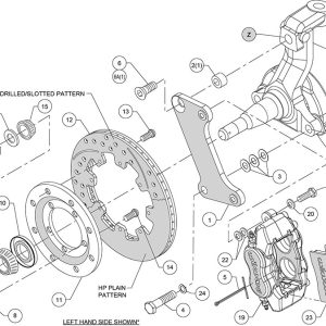 Wilwood Brake Conversion Kit, Forged Dynalite Big Brake, Performance Upgrade, + 0.18 Offset to Track Width – 140-7675-DR